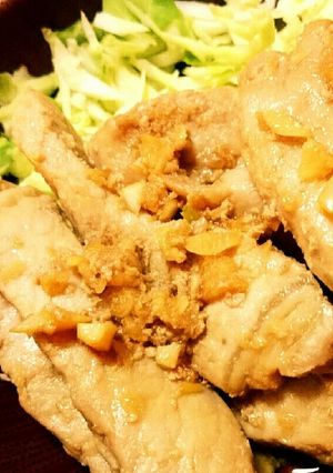☆柔らか豚肉ステーキのガーリックトンテキ-レシピのメイン写真