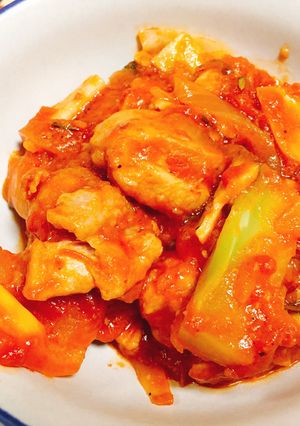 鳥の猟師風 トマト煮込み-レシピのメイン写真