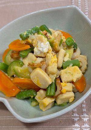 うすぎり凍り豆腐と野菜の旨み炒め♪-レシピのメイン写真