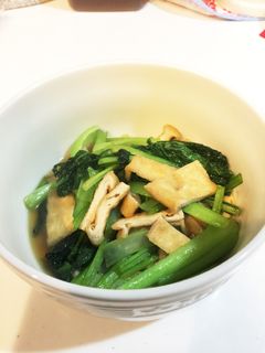 小松菜とあげの簡単炒め煮-レシピのメイン写真