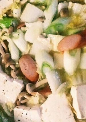 簡単✿白菜、豆腐、ウインナー鍋-レシピのメイン写真