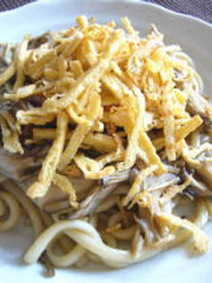 カリカリきつね♪舞たけ焼きうどん☆-レシピのメイン写真