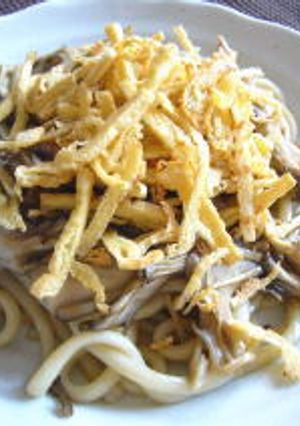 カリカリきつね♪舞たけ焼きうどん☆-レシピのメイン写真