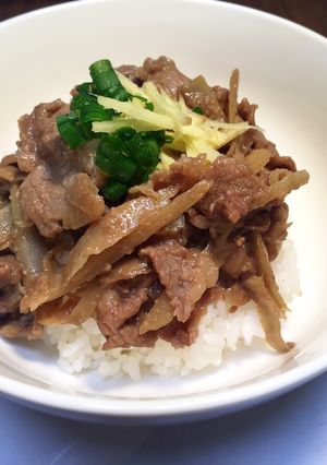 牛ごぼうの味噌煮丼-レシピのメイン写真