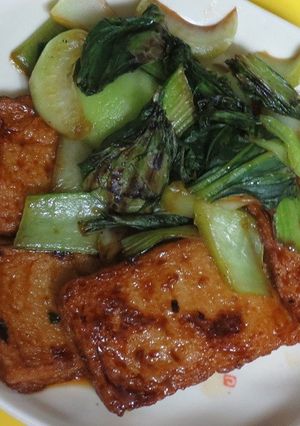はんぺんとチンゲン菜の生だしつゆ炒め-レシピのメイン写真