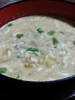 じゃがいもと豆腐の食べる明太ミルクスープ-レシピのメイン写真