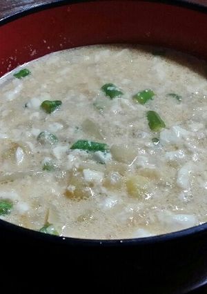 じゃがいもと豆腐の食べる明太ミルクスープ-レシピのメイン写真