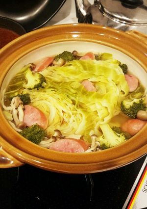 寒い夜には☆土鍋で野菜たっぷりポトフ鍋-レシピのメイン写真