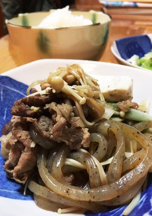 簡単☆フライパン１つですき焼き風煮-レシピのメイン写真
