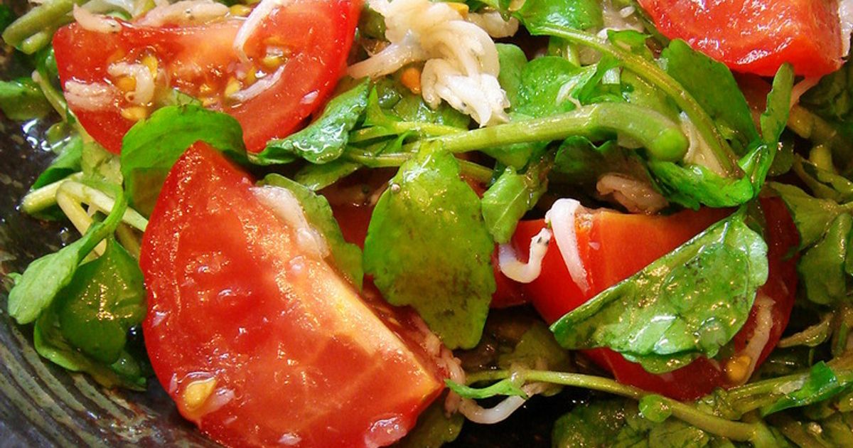 トマトとサラダ クレソンとトマトのサラダ by バナナざくろ 【クックパッド】 簡単