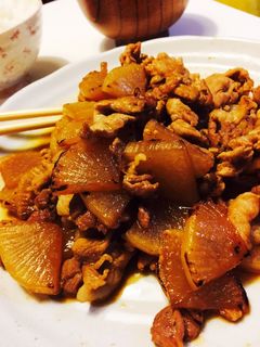 豚肉と大根の甘辛炒め-レシピのメイン写真