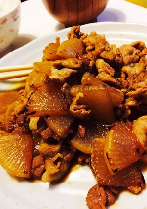 豚肉と大根の甘辛炒め-レシピのメイン写真