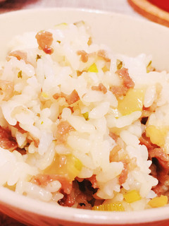 セロリと牛肉の甘辛混ぜご飯-レシピのメイン写真