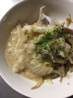 とろろかけの豚肉と白菜蒸し鍋-レシピのメイン写真