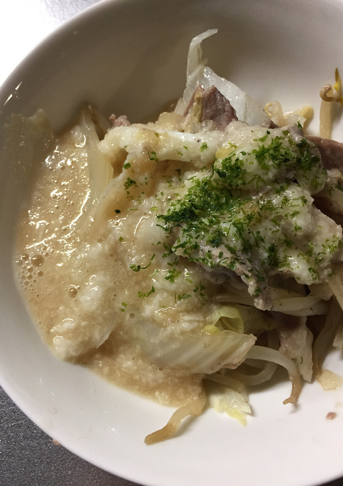 とろろかけの豚肉と白菜蒸し鍋-レシピのメイン写真