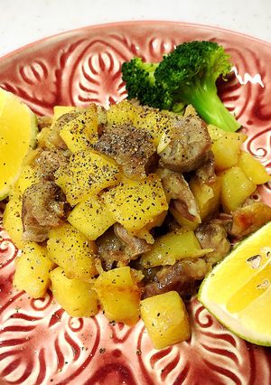 じゃがいもと砂肝のコロコロにんにく炒め-レシピのメイン写真