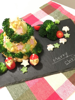 クリスマスツリーポテトサラダ-レシピのメイン写真