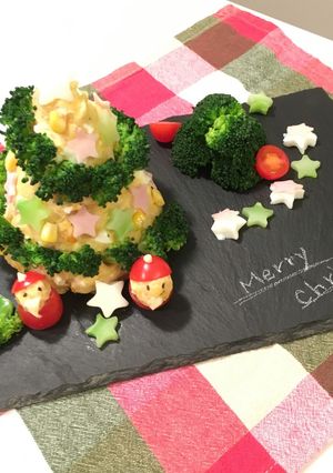 クリスマスツリーポテトサラダ-レシピのメイン写真