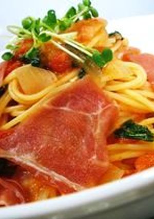 ランチ✿生ハムとトマトのパスタ♪-レシピのメイン写真
