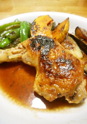 クリスマスに！骨付き鶏もも肉の焼き漬け-レシピのメイン写真