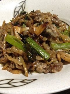 【減塩】牛とつるむらさきのマヨネーズ炒め-レシピのメイン写真
