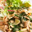 豚肉の大葉炒め生野菜添え