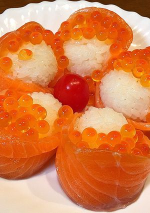 ノルウェーサーモンの親子巻き-レシピのメイン写真
