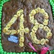 夫の誕生日★★ビターチョコバナナケーキ