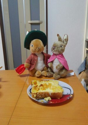 卵すりリンゴトースト-レシピのメイン写真