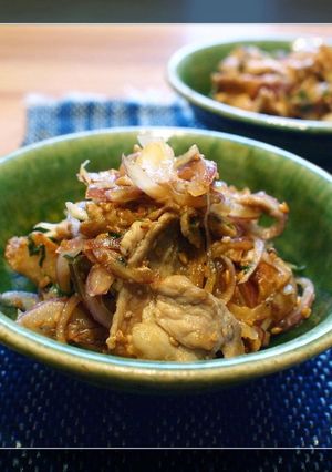 豚バラと玉ねぎの梅胡麻和え-レシピのメイン写真