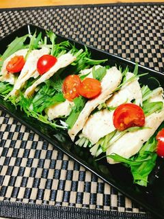 サラダチキンと水菜のサラダ-レシピのメイン写真