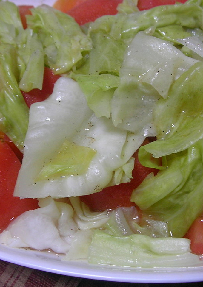 【男の料理】トマトとキャベツのマリネ風-レシピのメイン写真