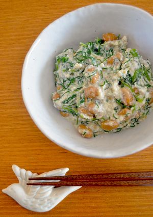 食感がたまらない、おかひじきの白和え納豆-レシピのメイン写真