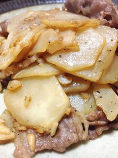 牛肉とカブの香味醤油炒め♪-レシピのメイン写真