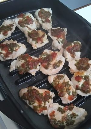グリルで鳥むね肉の青じそ梅味-レシピのメイン写真
