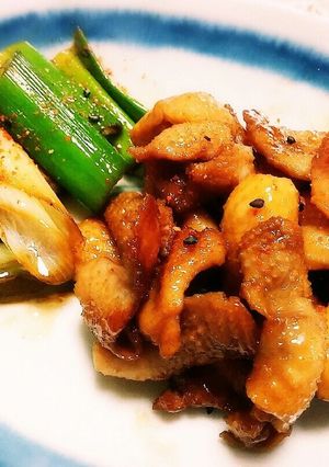 フライパンで♪鶏皮の★焼き鳥風★おつまみ-レシピのメイン写真
