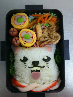 キャラ弁 鬼灯の冷徹のシロさん-レシピのメイン写真