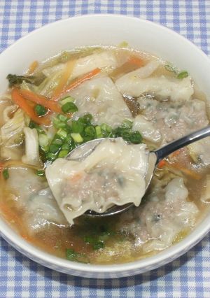 野菜高騰☆乾燥野菜のえびワンタンスープ-レシピのメイン写真