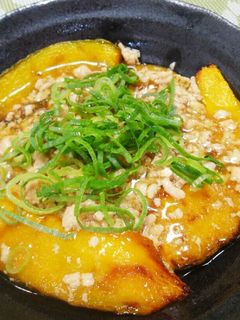 簡単★揚げかぼちゃの鶏そぼろあんかけ~❤-レシピのメイン写真