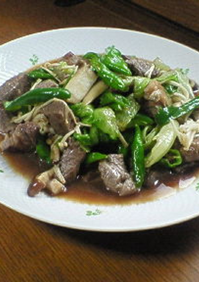 牛肉と万願寺とうがらしの中華炒め-レシピのメイン写真
