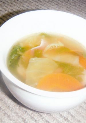 セロリの葉とキャベツのスープ-レシピのメイン写真