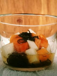 柿と長芋ともずく酢-レシピのメイン写真