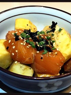 山芋とサーモンの山葵和え-レシピのメイン写真