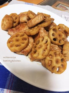 ダブル蓮根の肉巻き生姜醤油炒め-レシピのメイン写真