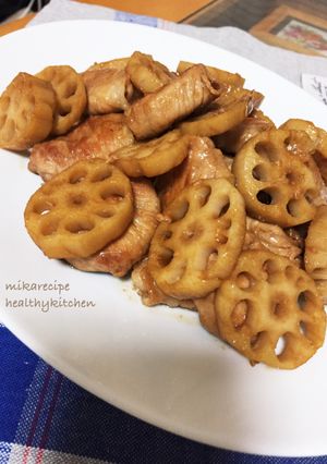 ダブル蓮根の肉巻き生姜醤油炒め-レシピのメイン写真