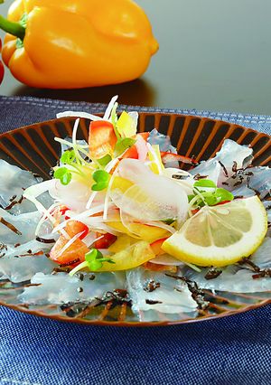 簡単・おしゃれ♪ヒラメのカルパッチョ-レシピのメイン写真