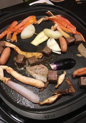 蟹ポーションの鉄板焼きホットプレート-レシピのメイン写真