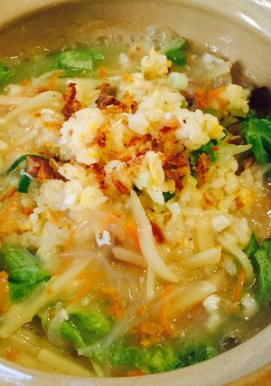 土鍋でふーふー餡かけレタスチャーハン-レシピのメイン写真
