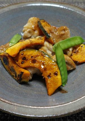 鶏とかぼちゃのオイスター炒め-レシピのメイン写真