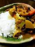 牛角切り肉の和あんカレー